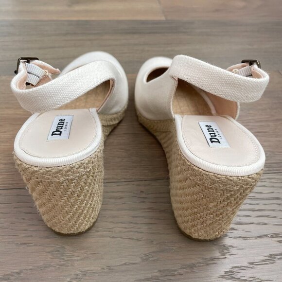 Dune London Karley E Slip On Buckle Close Wedge Espadrille Sandals Cream 40 - Picture 7 of 13